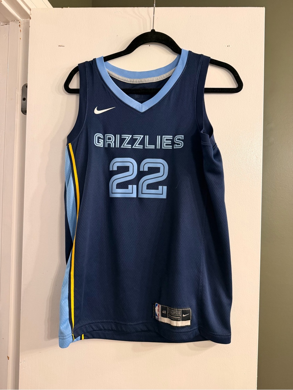 Nike Memphis Grizzlies #22 Navy and Light Blue Basketball Jersey